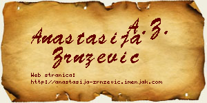 Anastasija Zrnzević vizit kartica